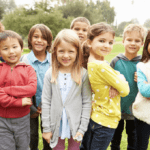 A group of children